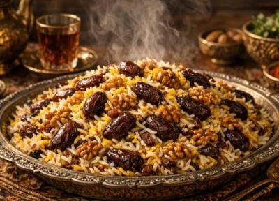 طرز تهیه خرما پلو جنوبی خوشمزه با خرما و گردو طرز تهیه خرما پلو جنوبی خوشمزه با خرما و گردو